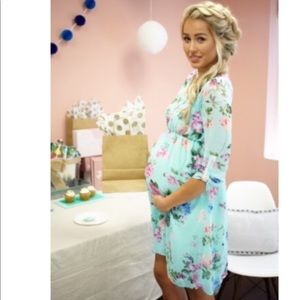 Pink blush maternity dress